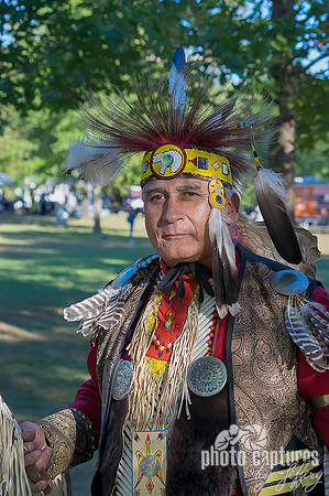 Rugged portrait of senior male native dancer