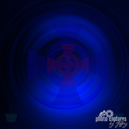 Psychedelic magical circles square blue holiday theme