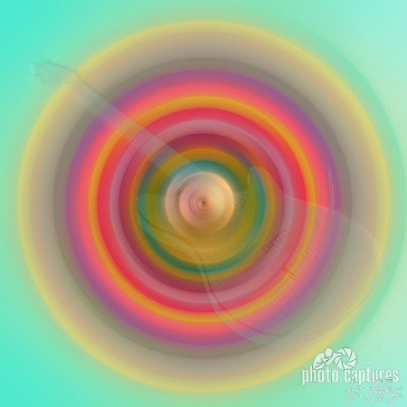 Psychedelic magical circles square with guitar