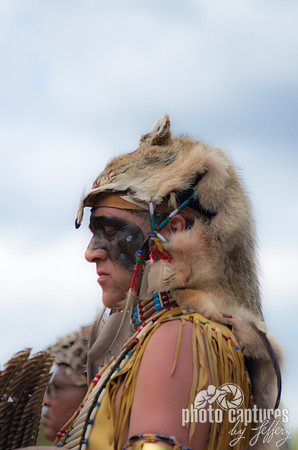 Animal skin head covering dancer Mount Juliet Powwow