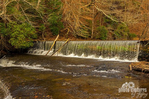 Old waterfall near historic grist mill rural TN