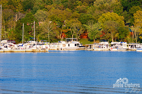 Boats waiting on the dock Percy Priest Lake