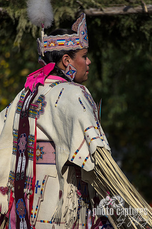 Elegant Buckskin Dancer at Powwow