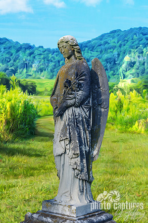 Composite artistic rendering female angel