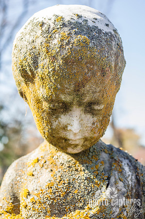 Portrait of child sculpture