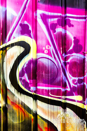 Tan pink purple patterns graffiti