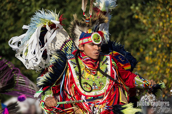 Colorful Fancy Dancer in Motion