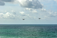 Two Helicopters over the Gulf