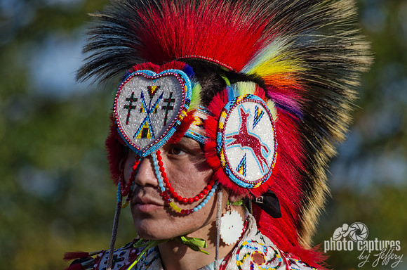 Beaded arrow emblem Native Dancer NAIA Fall Festival Powwow