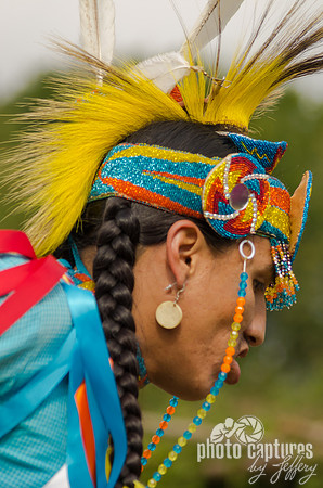Native American Breathing In As He Dances