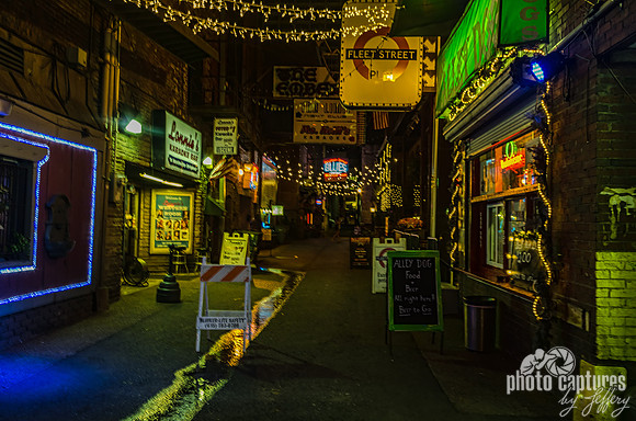 Printers Alley at night Music City