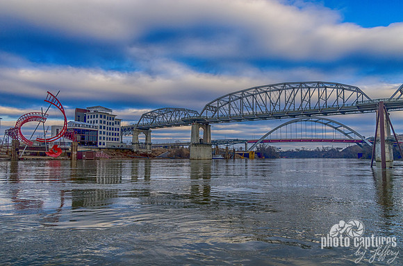 View Of East Bank From West Bank Cumberland River Nashville TN