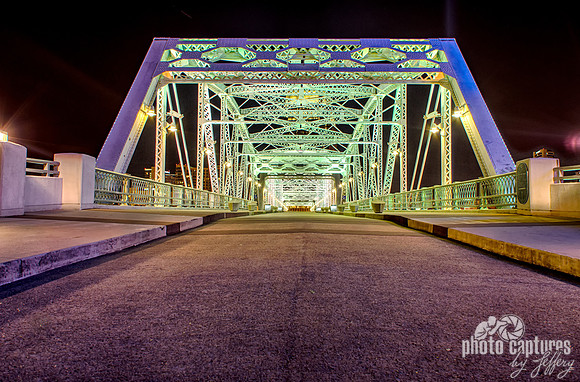 Nighttime on the John Seigenthaler Pedestrian Bridge