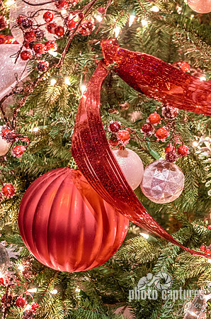 Elegant ornaments red garland Parade of Trees