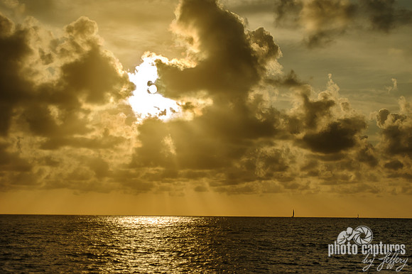 Golden Reflection on Ocean