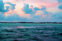 Pink and Blue Sky Sunset Artistic Rendering