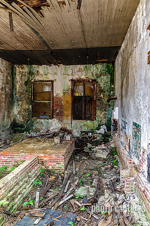 Inside View Dilapidated Building Broad Street Newville AL