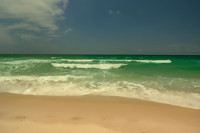 Artistic Rendering Emerald Green Ocean and Beach