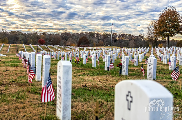 Cross On Stone Middle Tennessee Veterans Cemetery