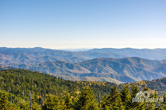 Western view of Smoky Mountains from Kuwohi