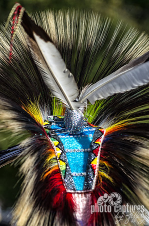 Beaded feather headdress NAIA Powwow