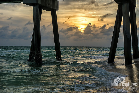 Splash Of Water Waves Roll In Sunset View