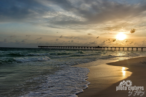 Golden Light of Sun Reflecting on Ocean Waters