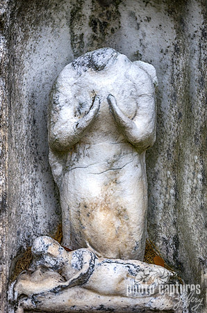 Mother Weathered Standing Over Child City Cemetery Nashville TN