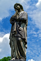 Head Tilted Resting in Hand Female Sculpture