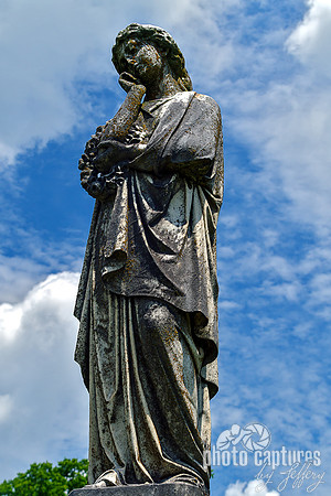 Head Tilted Resting in Hand Female Sculpture