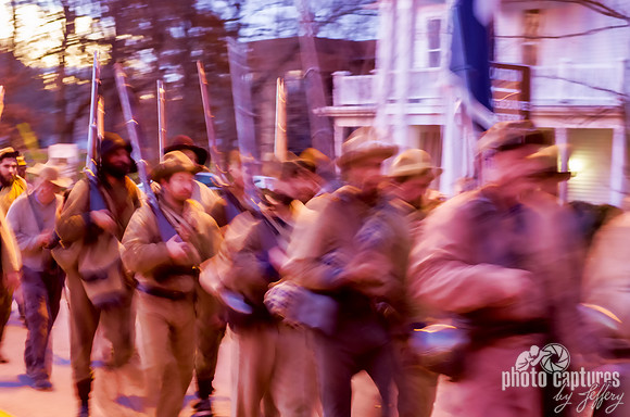 Hauntings of Civil War Soldiers marching on past