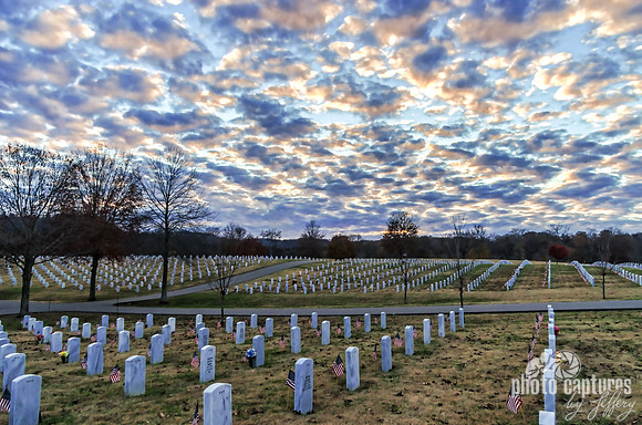 Blue Sky Clouds Over Middle Tennessee Veterans Cemetery