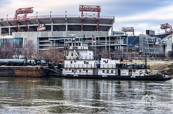 Tug Boat On The Cumberland River Nashville TN