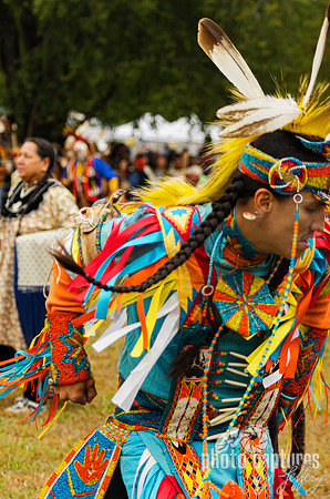 Native American Blue Red Ribbons Beads