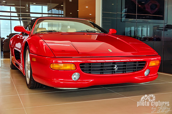 Red Ferrari Older View Front