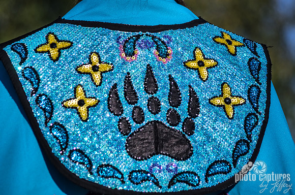 Bear claw decoration Fancy Shawl Tennessee State Powwow