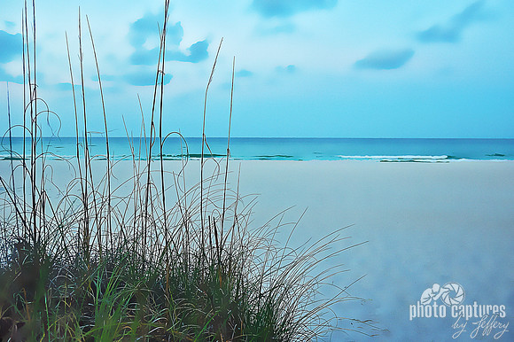 Beach Grass on Beach artistic rendering