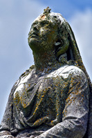 Female Sculpture Hands Resting on Anchor portrait