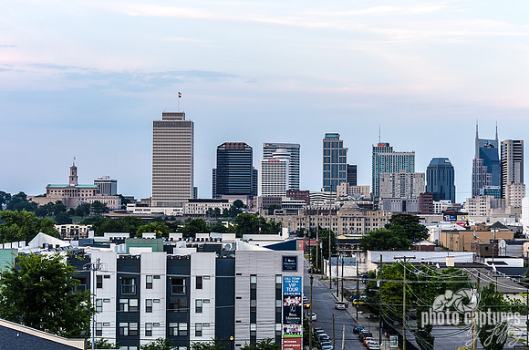 Nashville Skyline from above view