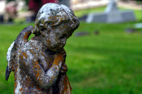 Little Angel Boy Resting Sculpture Resting In Corner