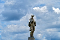 Historical Military Male Sculpture Landscape Clouds