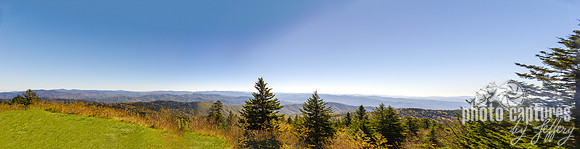 Panorama from Kuwohi Smoky Mountains
