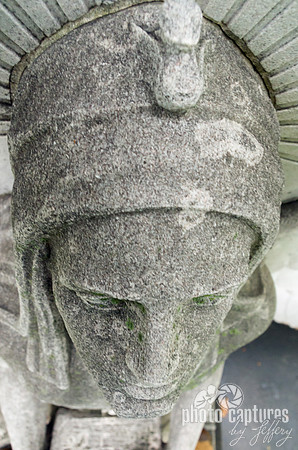 Downward view of male angel Mount Olivet Cemetery